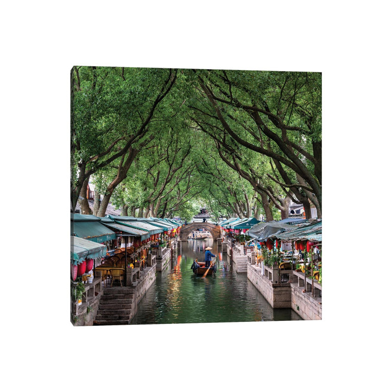 Tongli water town near Suzhou, China 1 Piece Wrapped Canvas Wall Art, 93.98cm H x 93.98cm W x 1.905cm D