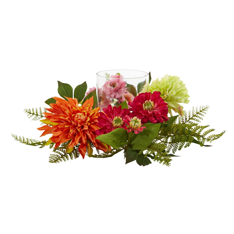 Arrangement floral mélangé dahlia à vase