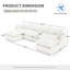 Canapé modulaire rembourré en duvet, canapé convertible Comfty-105271806