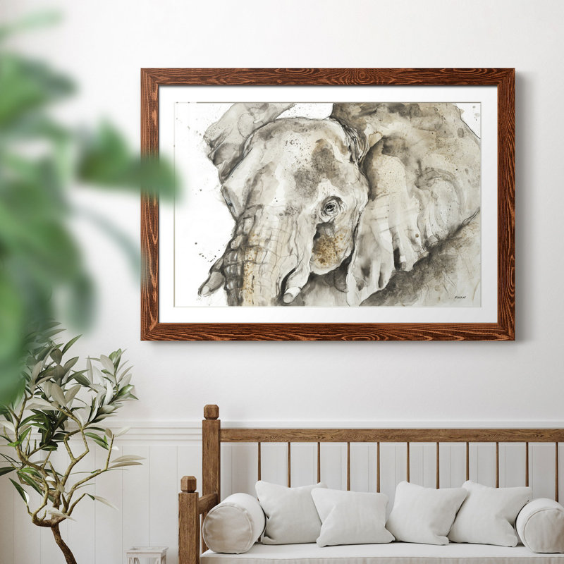 Savannah III - Reproduction d'art sur papier encadrée, H 31,5 po x l 23,5 po x P 0,75 po, Papier avec cadre érable, Blanc