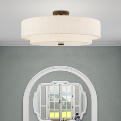 Plafonnier semi-encastré 5 lumières 22 po Flaire