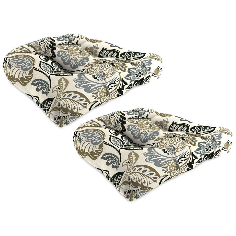 Outdoor Wicker Seat Cushion, Dailey Pewter