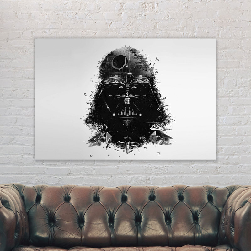 Darth Vader Head Collage - Wrapped Canvas Print, 61cm H x 81cm W x 4cm D