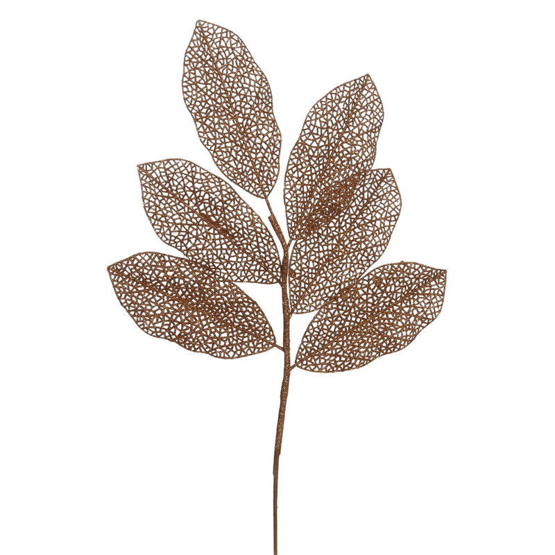 Brume de Noël artificielle 22 po Foliage Magnolia, Cuivre