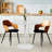 31.5" Round Modern Kitchen Table with Pedestal Base For Dining Room, Coffee Shop-96897778