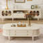 Table basse style français avec rangement crème-107774100