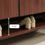 Rangement pour chaussures en alliage d'aluminium noyer