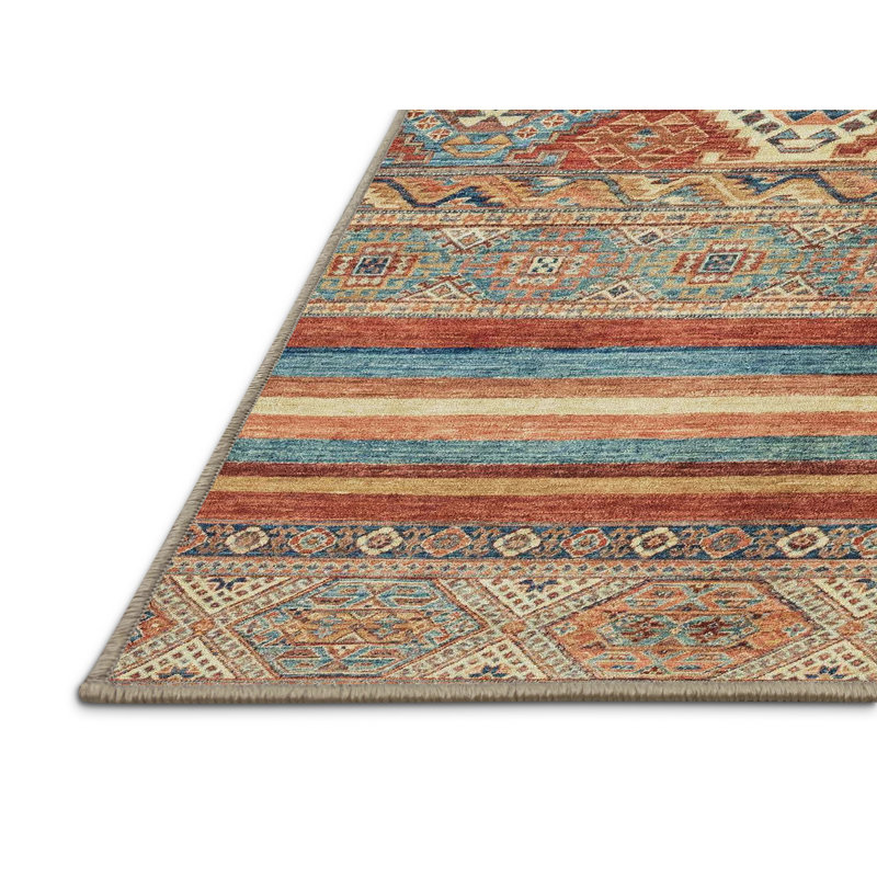 Striped Indoor Rug, Rectangle 2' x 4'