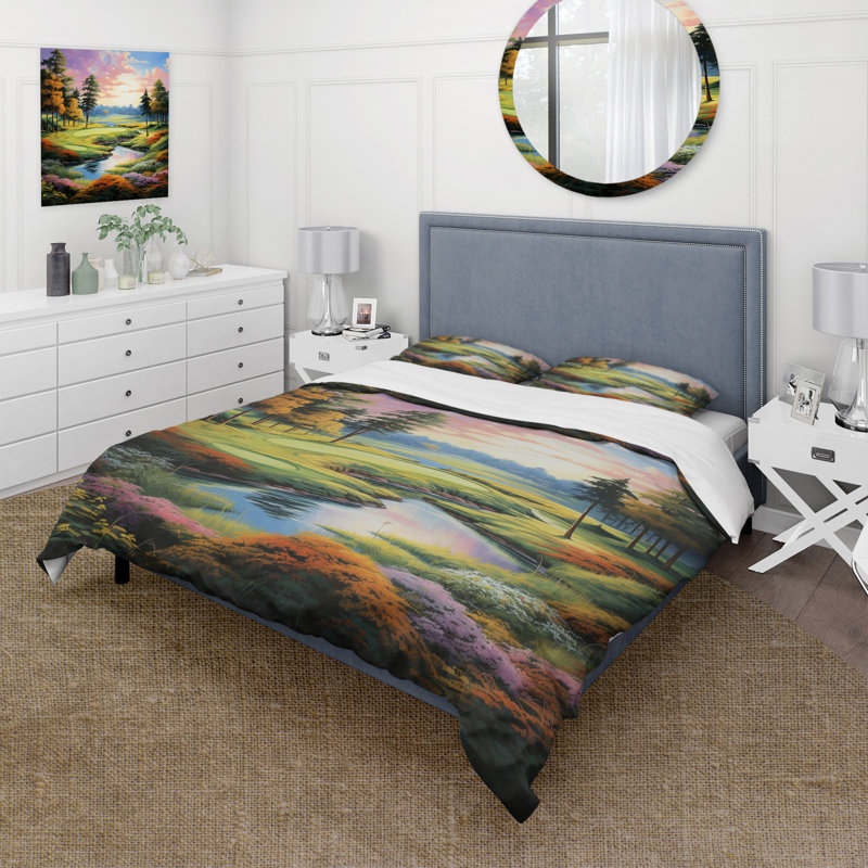 Ensemble de housse de couette en microfibre / polyester Golf Enchanted Greens Bedding