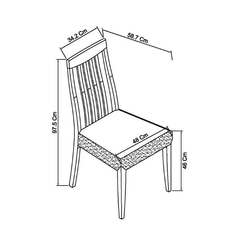 Izzie Upholstered Slat Back Side Chair, Grey, White