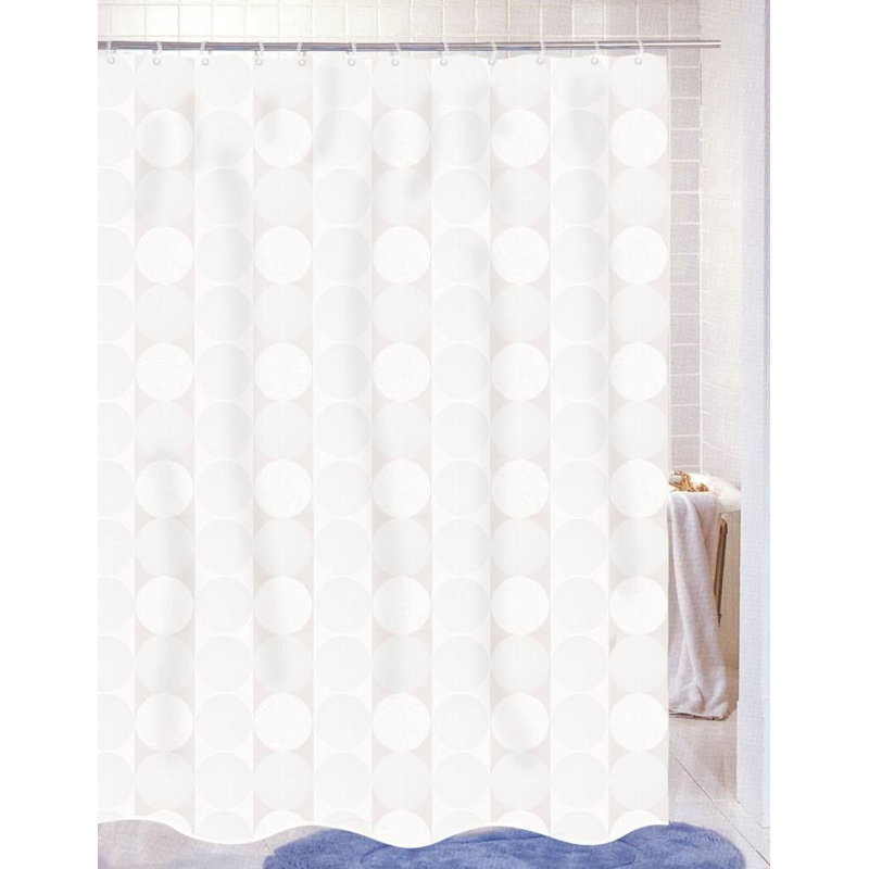 Rideau de douche Jacquard, Blanc