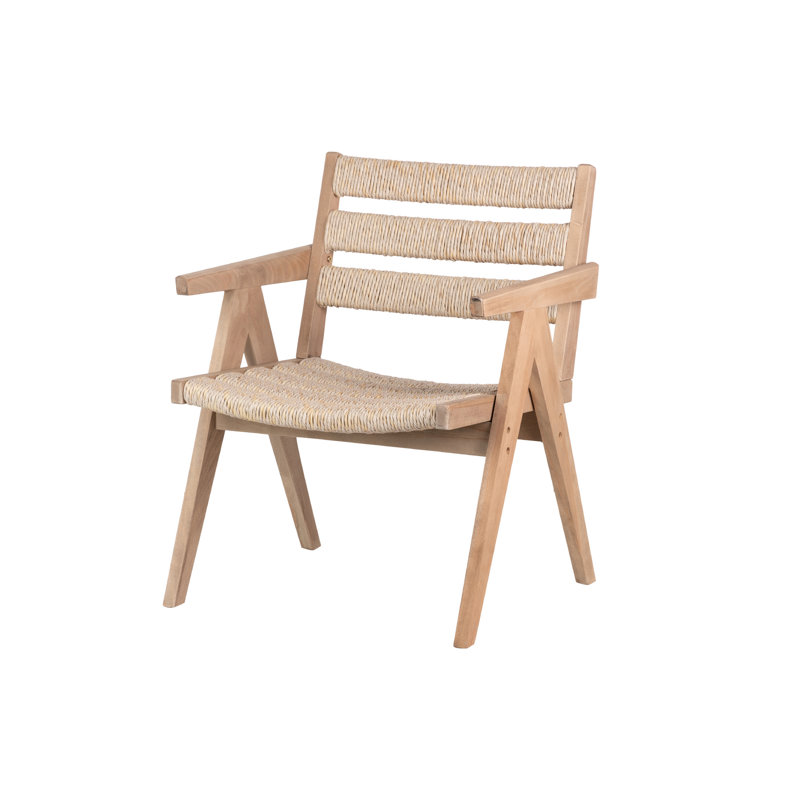 114.3cm H Upholstered Ladder Back Side Chair in Brown