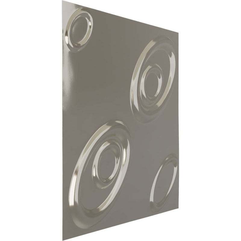 L 19 5/8 po x H 19 5/8 po Panneau mural décoratif 3D EnduraWall Maria, chrome brillant (couvre 2,67 pieds carrés)
