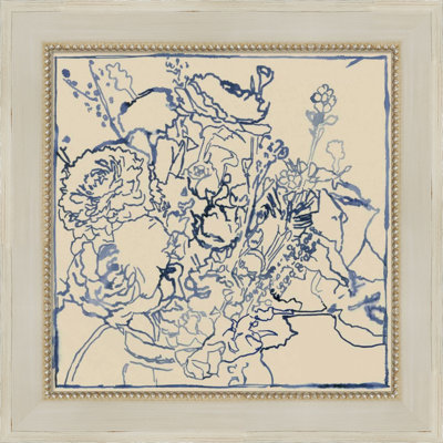 Indigo Floral Sketch by Megan Meagher