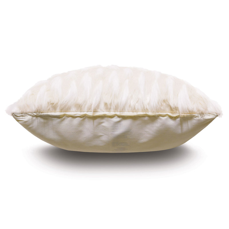 Inès Square Pillow Cover & Insert, 20"H x 20"W, Ivory