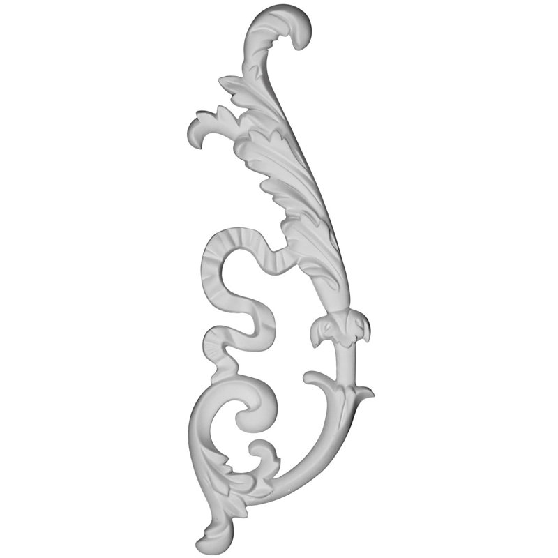 Kirke 6.25'' H x 13'' W x 0.75'' D Urethane Onlay Scroll