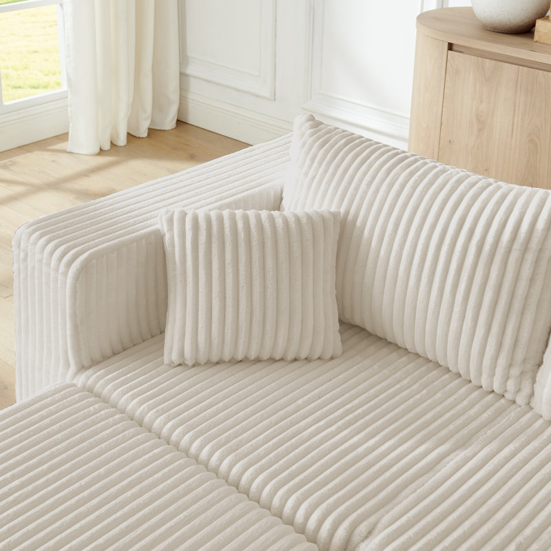 Canapé modulaire Minimalist, Beige Corduroy