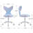 Tingley Kids 19.5'' Mermaid  Swivel Adjustable Height Kids Chair With 5 Wheels, Upholstered Velvet Activity Chair For Living Room, Stylish Kids Armchair-1165589148