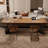 Brown Rectangular Solid Wood desk-108516522