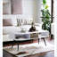 Halima White & amp; Table basse noire avec 1 tiroir & amp; 2 compartiments ouverts, peu encombrants pour le salon