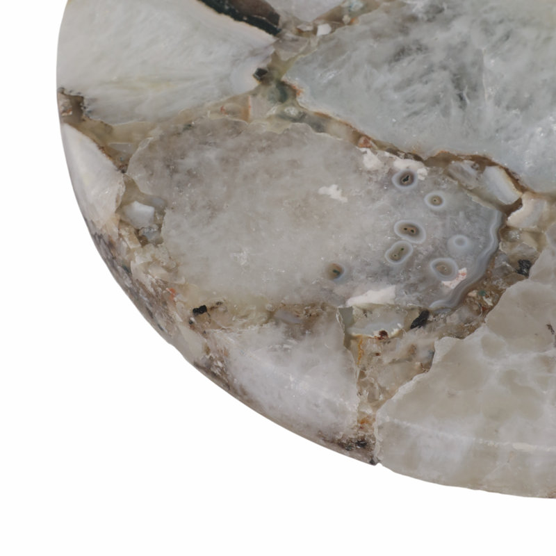 24" Cannes Agate And Marble Accent Table