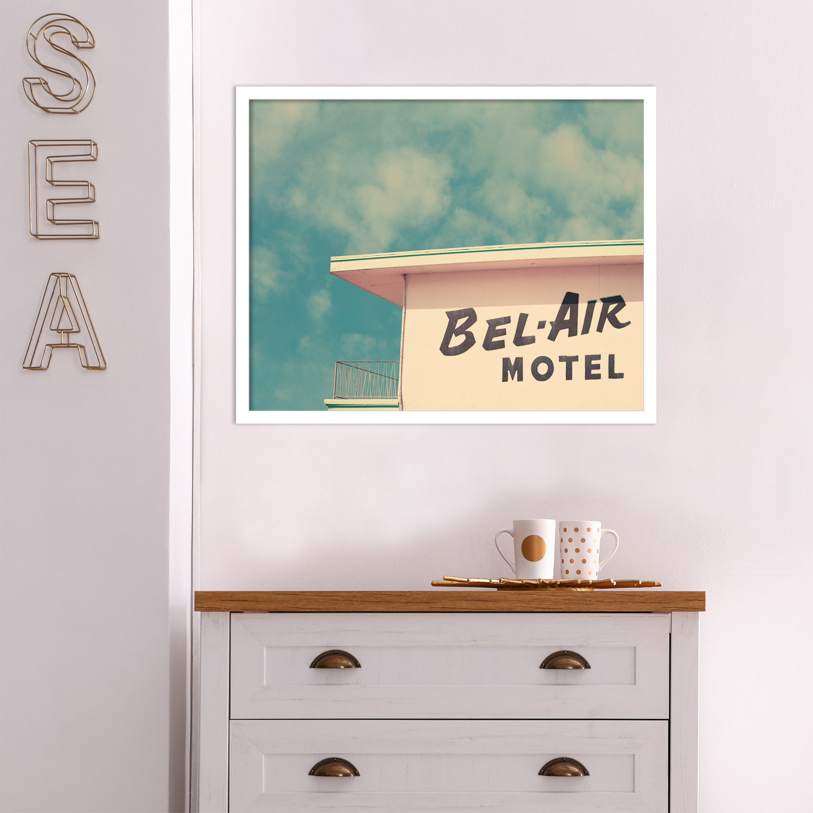 BelAir by Robert Cadloff, White, 20.25" H x 25.25" W x 0.88" D