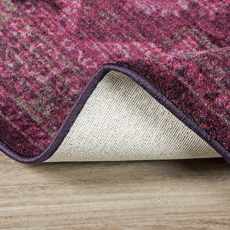 Aubergine saxonne, Tapis de couloir 2 pi 1 po x 7 pi 8 po