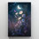 Pétunias et papillons sous les étoiles, impression sur toile tendue