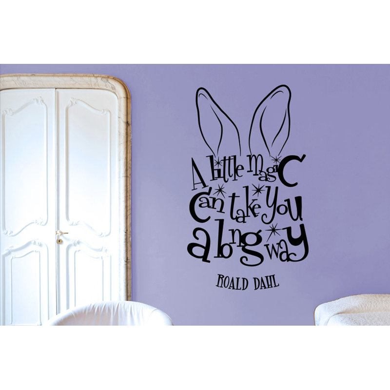 Roald Dahl Wall Sticker, Black