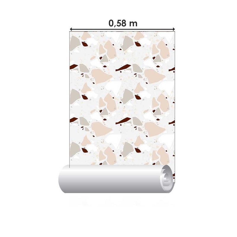 Carreau de papier peint adhésif doux L 126 po x l 24 po, Gris