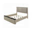 Ensemble de chambre pour très grand lit, beige gris, 5 pièces avec 2 tables de chevet, commode, miroir-137636215
