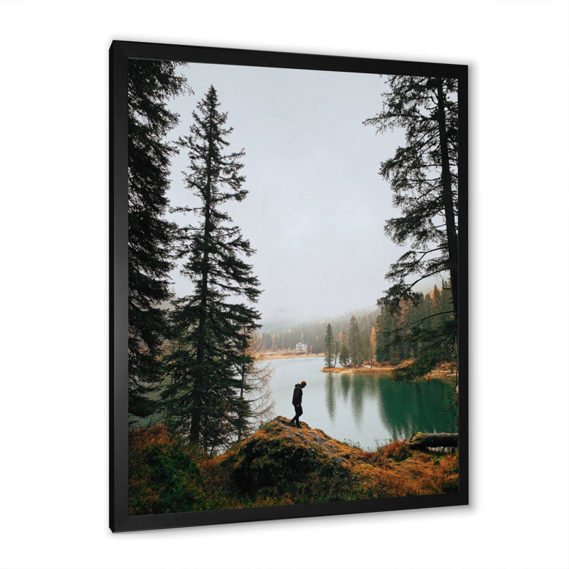 «Lake Trails Harmony» sur toile, Cadre photo noir, H 40 po x l 30 po x P 1,5 po