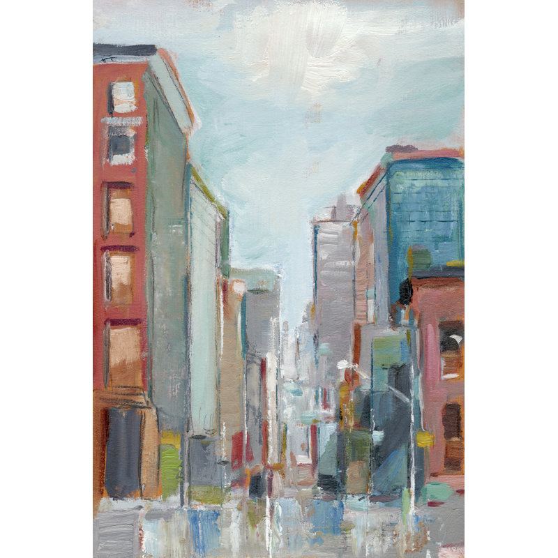 Downtown Contemporary II - Painting, Wrapped Canvas, 122 cm H x 81 cm W