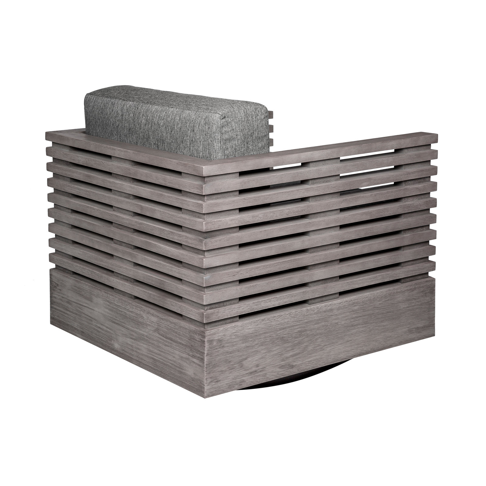 Fritz Swivel Eucalyptus Outdoor Lounge Chair, Grey Performance