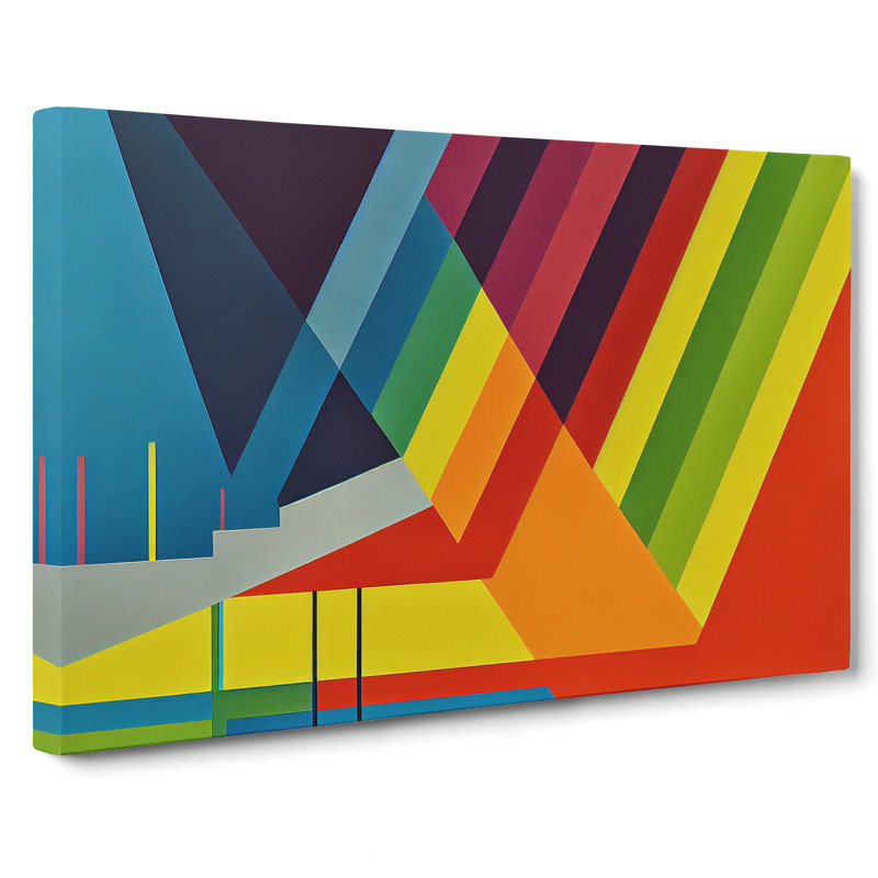 Rainbow Abstract - Wrapped Canvas