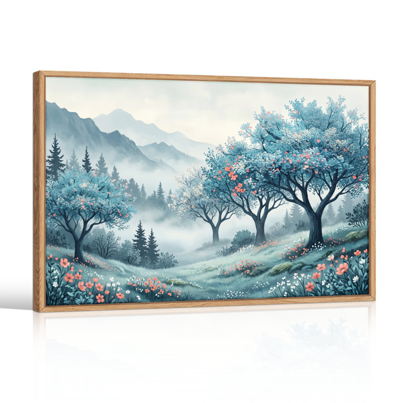 "Misty Forest", reproduction d'art sur toile, ensemble de 1, Naturel, H 32 po x l 48 po