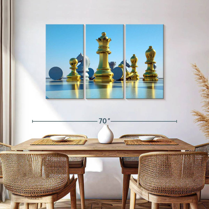 Senne Chess Board Reflection, 36" H x 57" W