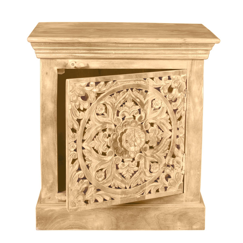 Francisque 60cm W Solid Wood Bedside Table