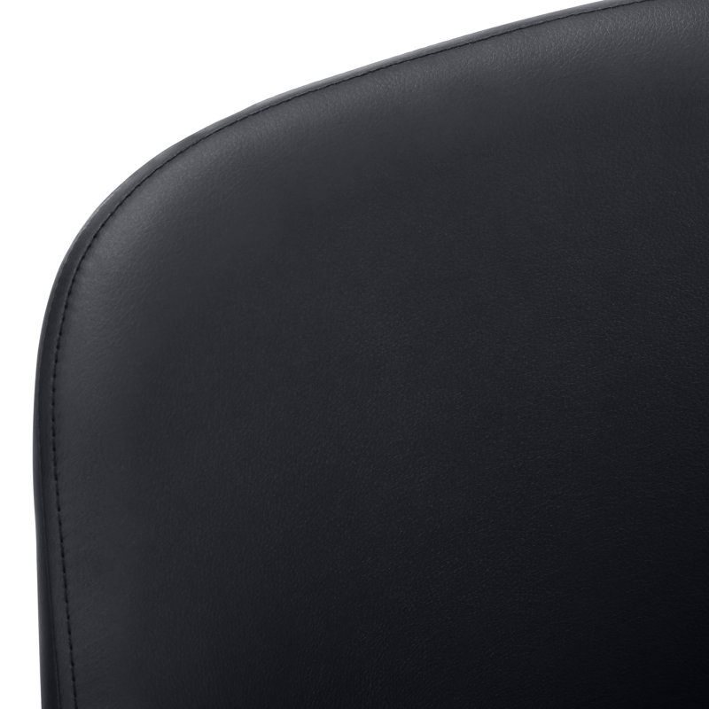 Chaise de salle à manger Agostini, Noir, Chrome