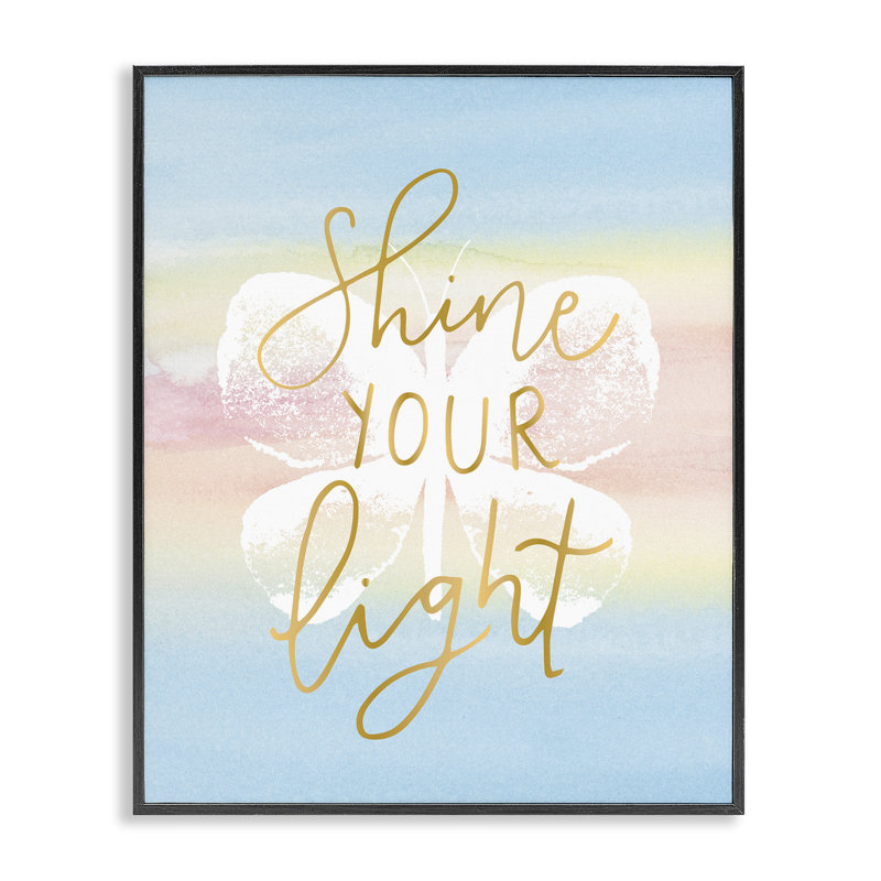 «Shine Your Light», estampe numérique par Blue Chair Blessing, Giclée encadrée noir minuit, H 14 po x l 11 po