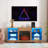 TV Stand Electric Fireplace TV Stand With Glass Shelves, 3D Fireplace TV Stand With LED Lights Wood With USB Charging Outlet Modern Television Table Center For TV Up To 32-62" OAK 58'W*15.4''D*24.4-182156868