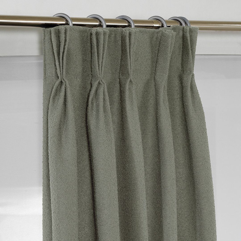Rideau décoratif très long et très large, Vert clair, L 52 po x L 120 po