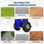 Chariot de manutention robuste et réglable de 272 kg (600 lb) pour panneaux - Pneus tout-terrain de 25 cm (10 po) - Base roulante pour le transport de plaques de plâtre et de dalles, bleu