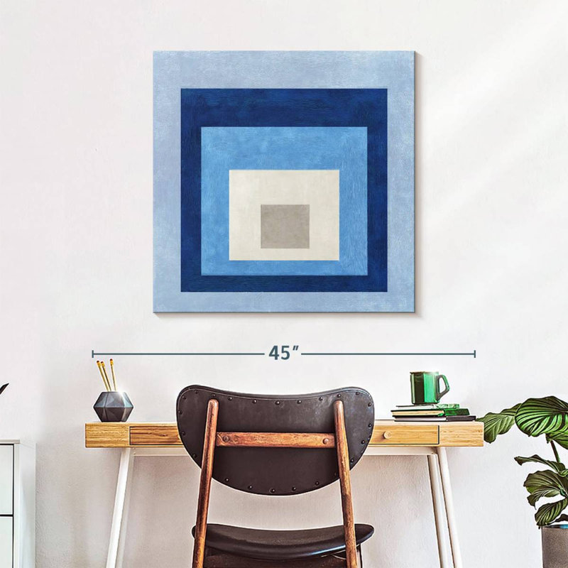 Deep Blue Squares, 30" H x 30" W