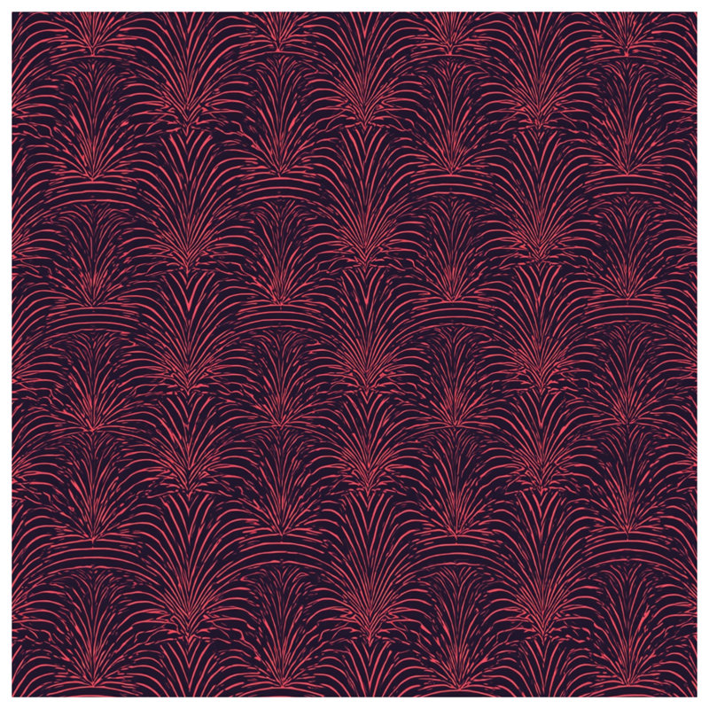 Tapis de bain rose à motif de feuilles de palmier, L 34 po x L 21 po