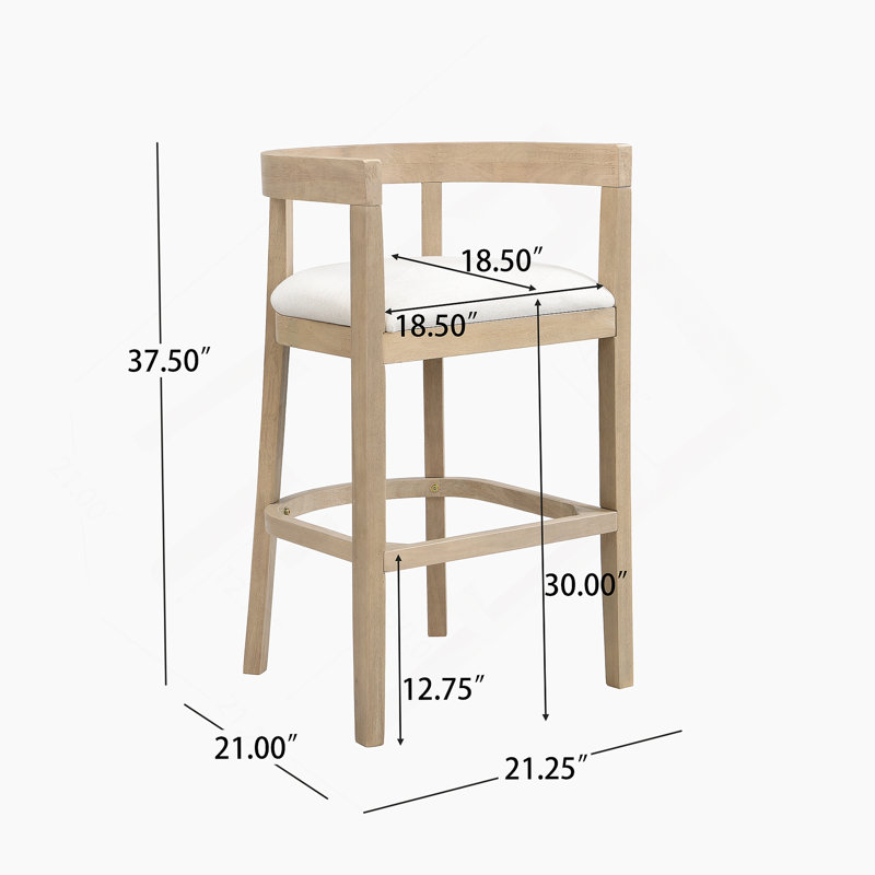 Tabourets de bar (ensemble de 2), Naturel