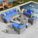 Paulsen Premium All-Weather Wicker 8 - Person Modular Patio Conversation Sets with Cushions
