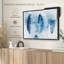 «Blue Grunge Feathers», reproduction sur toile-101455694