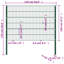Aairah 50cm H x 167.64cm W Green Metal Fence Panels