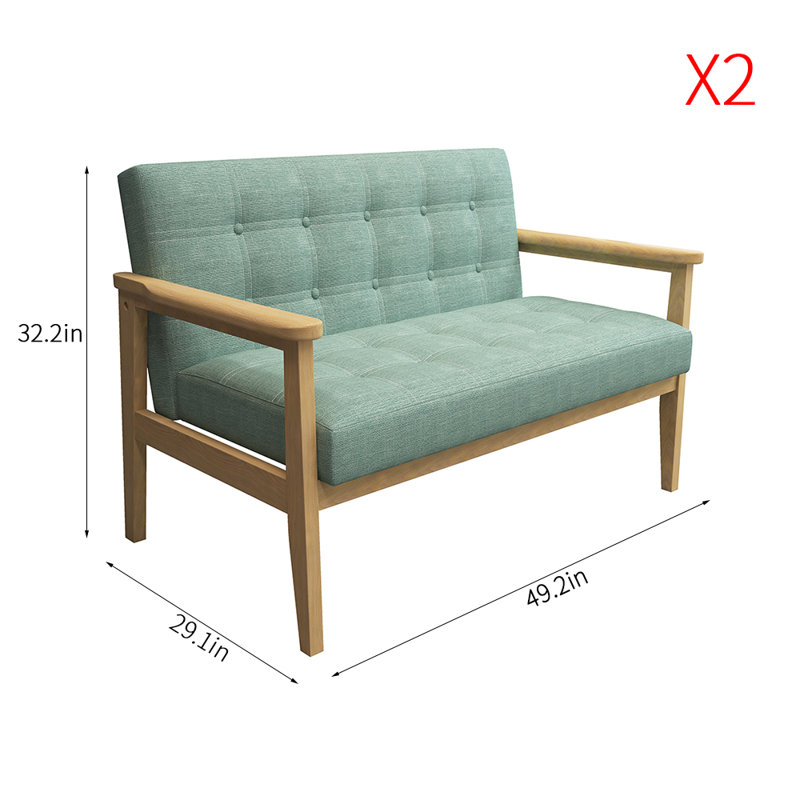 Nordic Simple Cafe Benches Linen Blend Upholstered Bench